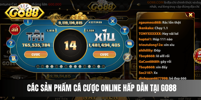 Các sản phẩm cá cược online hấp dẫn tại cổng game Go88