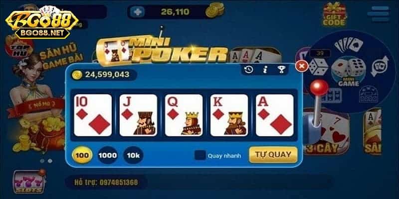 Giới thiệu tổng quát về Mini Poker Go88