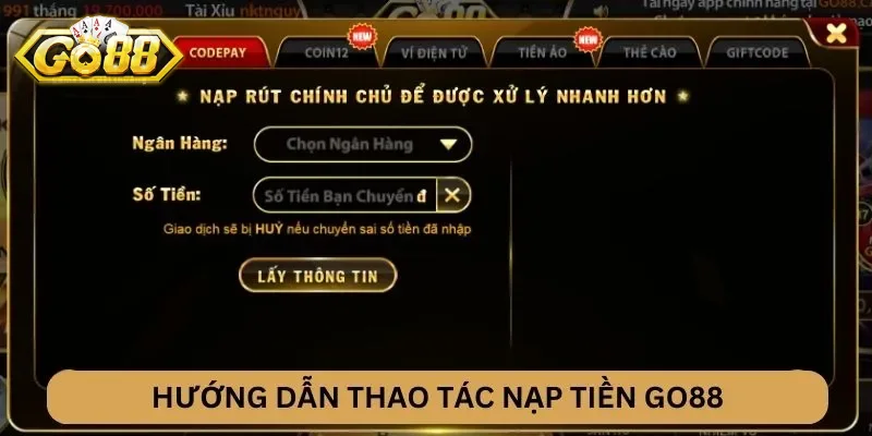 nạp tiền go88